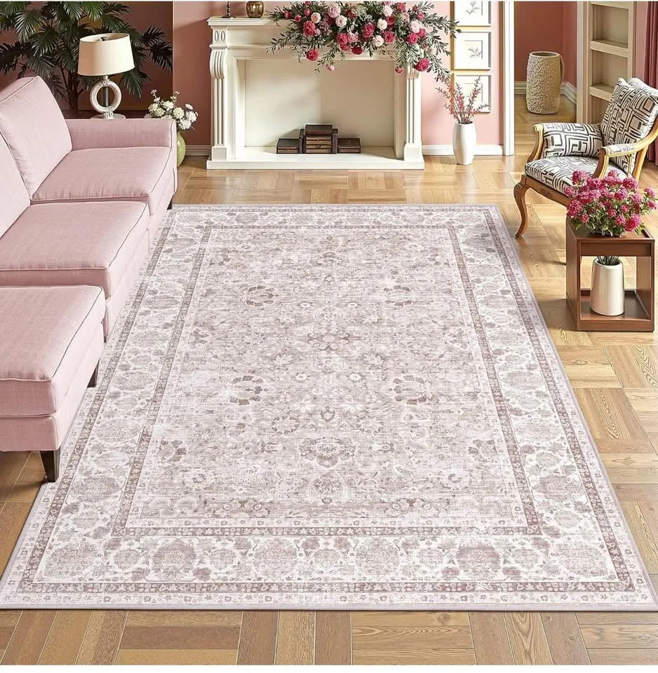 🌸🌸Brand New Pink Floral 5x8ft Rea Rug image indicator(5)