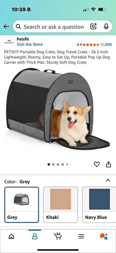 Foldable dog crate - like new