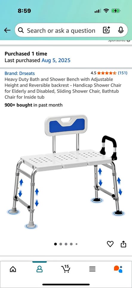Bath/shower bench - like new