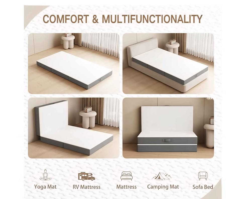 Tri-fold memory foam mattress - photo 3