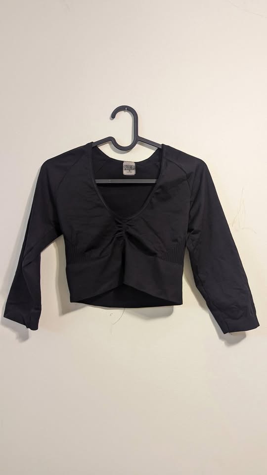 Parklife 3/4 Sleeve Crop Top Sz M