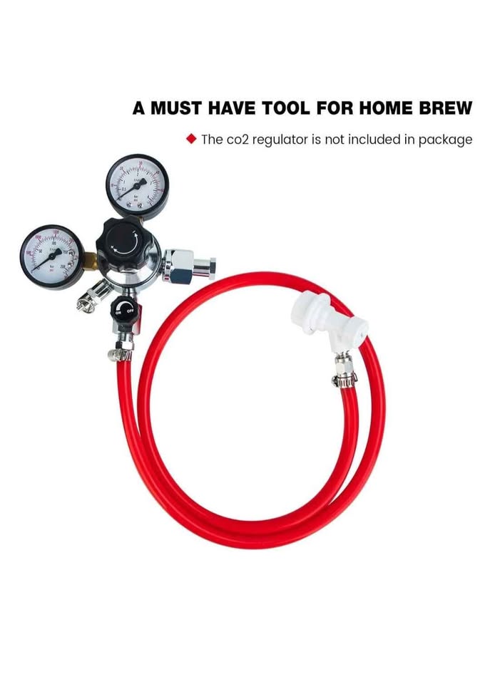 FERRODAY Ball Lock Gas Line Assembly 5ft Red Tubing - photo 5