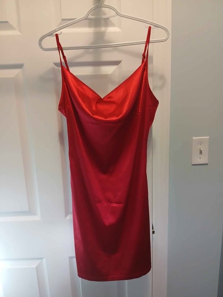 Satin Red Dress - photo 2