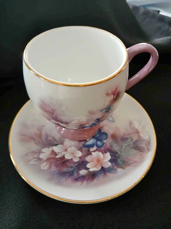 Lena Liu Blossoms & Butterflies Tea Cup and Saucer