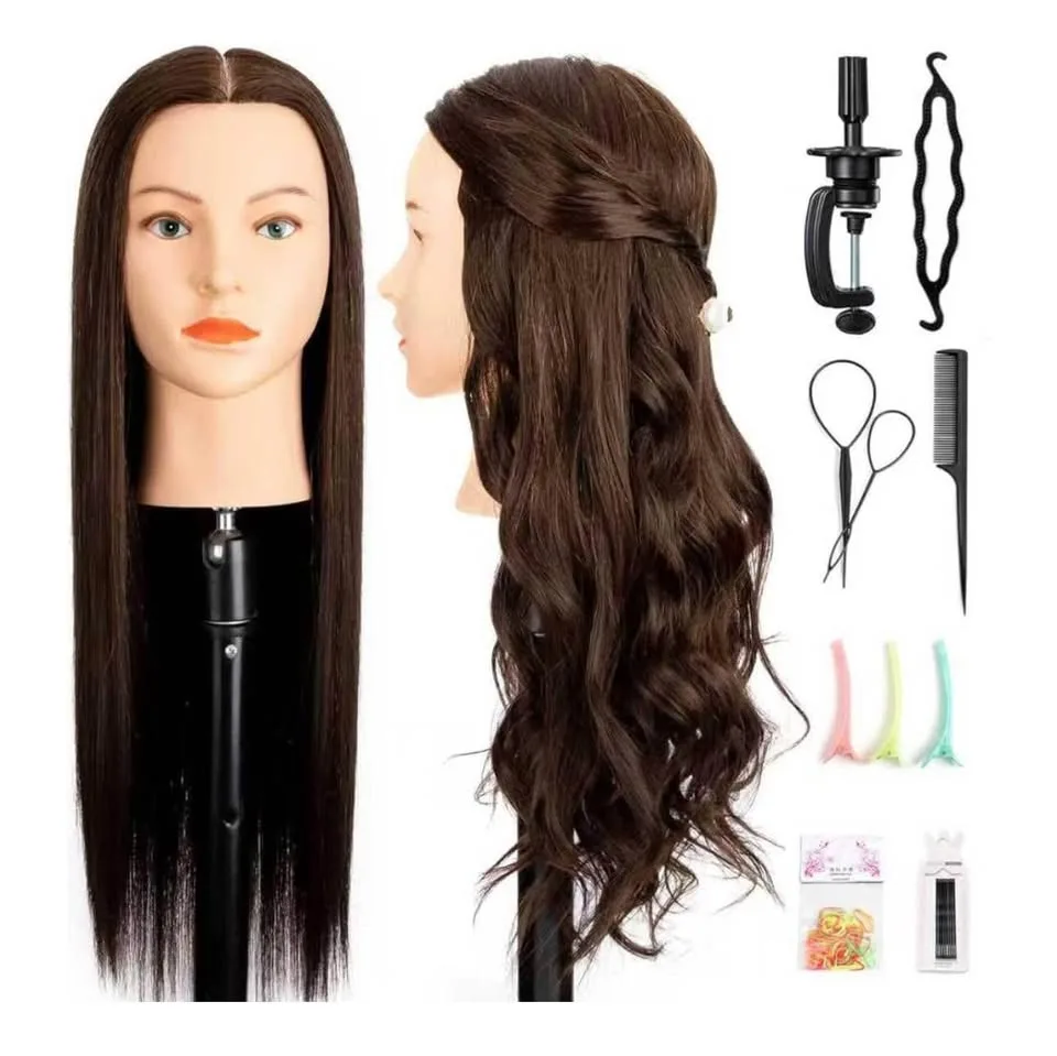 Mannequin Head for Sale – 80% Human Hair image indicator(3)