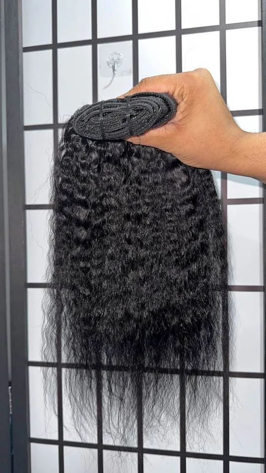 Kinky Straight Clip-in Hair Extensions
