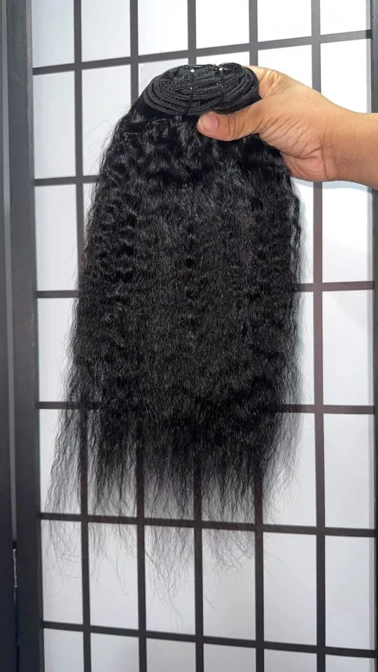 Kinky Straight Clip-in Hair Extensions image indicator(2)