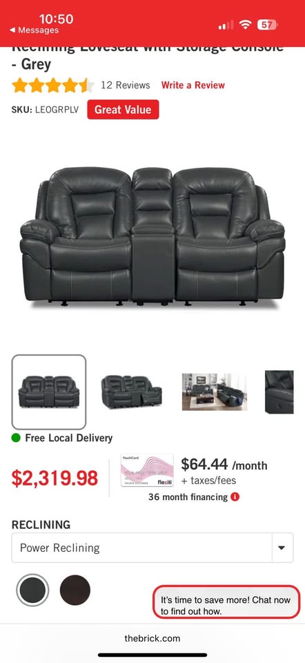 Leather-Like Recliner Couch and Love Seat - photo 4