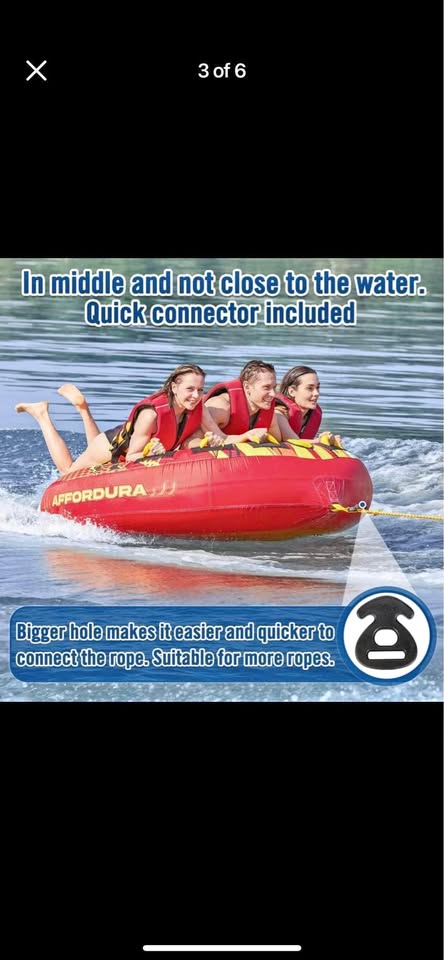 Affordura Towable Tube For Boat 1-3 Riders