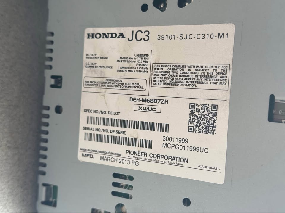 2006-2014 Honda Ridgeline stereo - photo 3