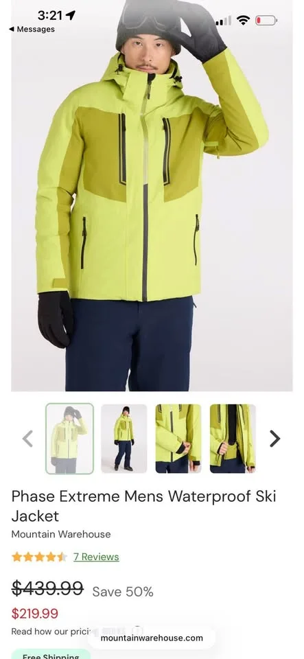 Phase Extreme Mens Waterproof Ski Jacket Mens image indicator(8)