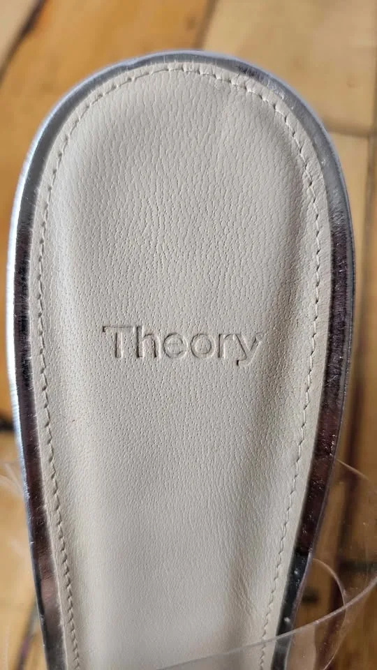 Theory Sandals NWOT 41 Silver (Retail $498) image indicator(3)
