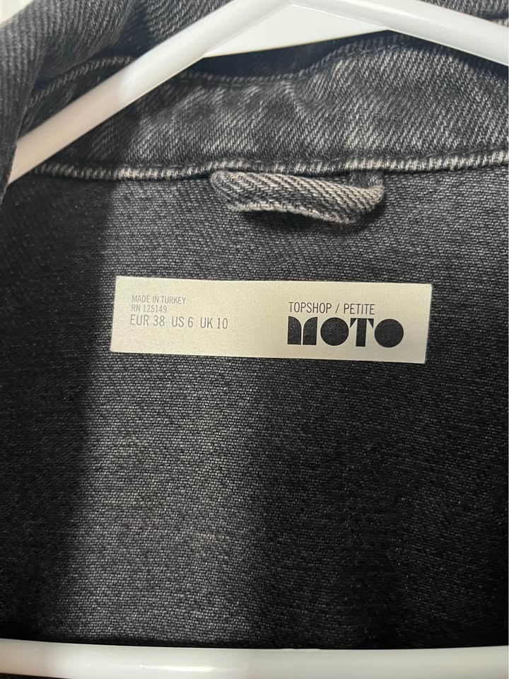 Cropped Black Denim Jacket Topshop - photo 2