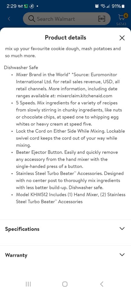 Kitchen Aid hand mixer 5 speed - photo 2