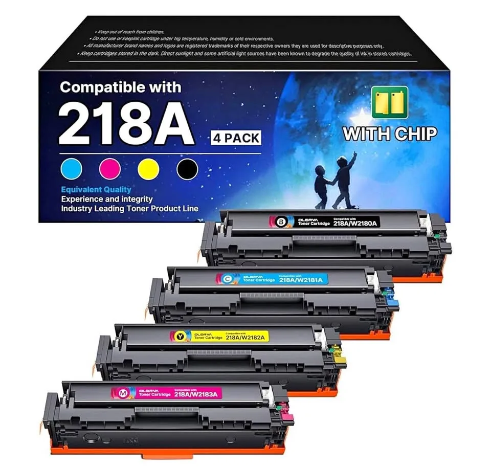 218A Toner Cartridges 4 Pack(with chip) Replacement for HP thumbnail