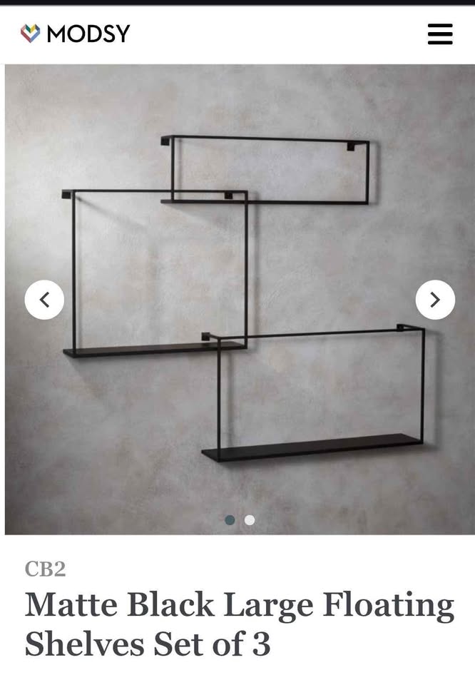 Industrial floating iron matt shelves - photo 2