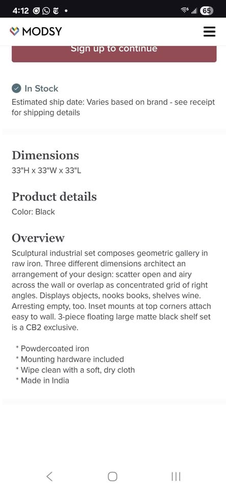 Industrial floating iron matt shelves - photo 4