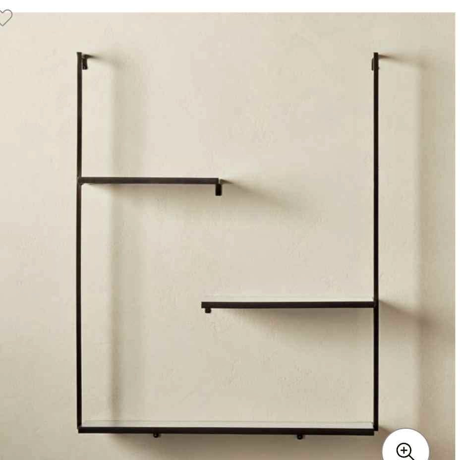 Spirit Gunmetal matt black iron shelf