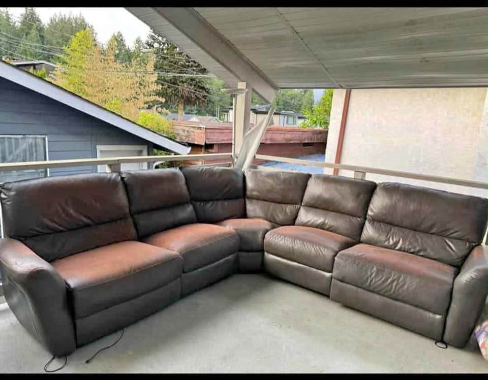 L-shaped Leather Sofa