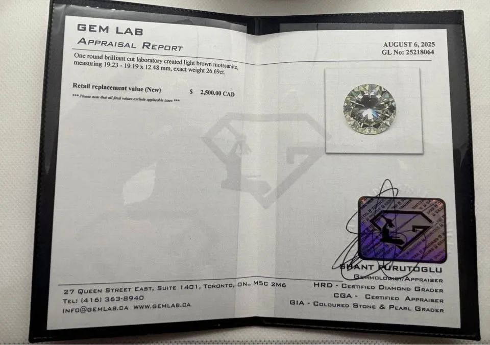 26.70ct MOISSANITE CERTIFIED! image indicator(3)