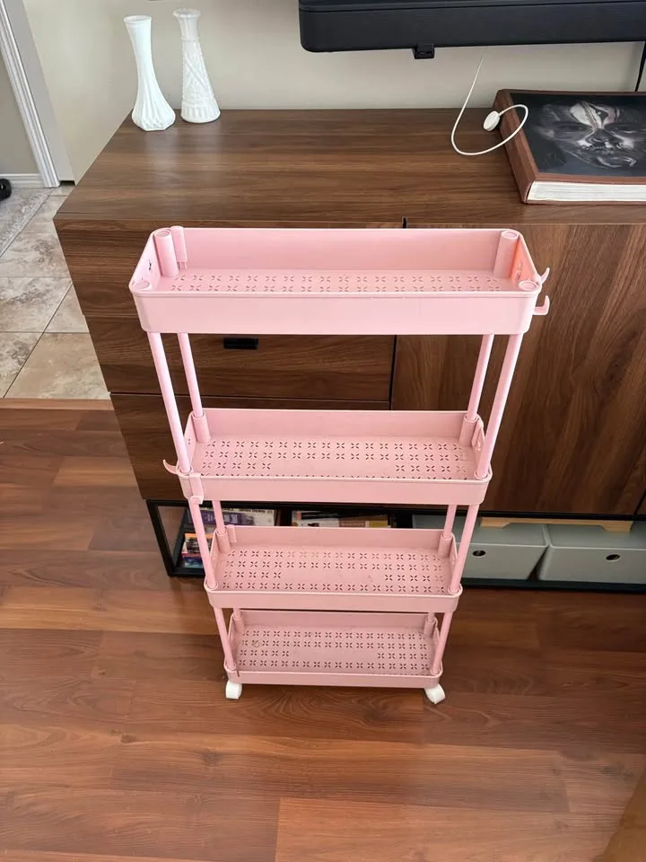 Slim 4 tier rolling trolley image indicator(2)