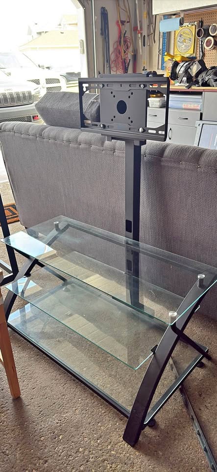 Glass tv stand