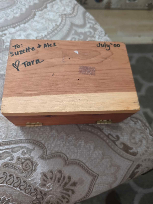 Trinket wooden cedar box with San Francisco crooked street - photo 4