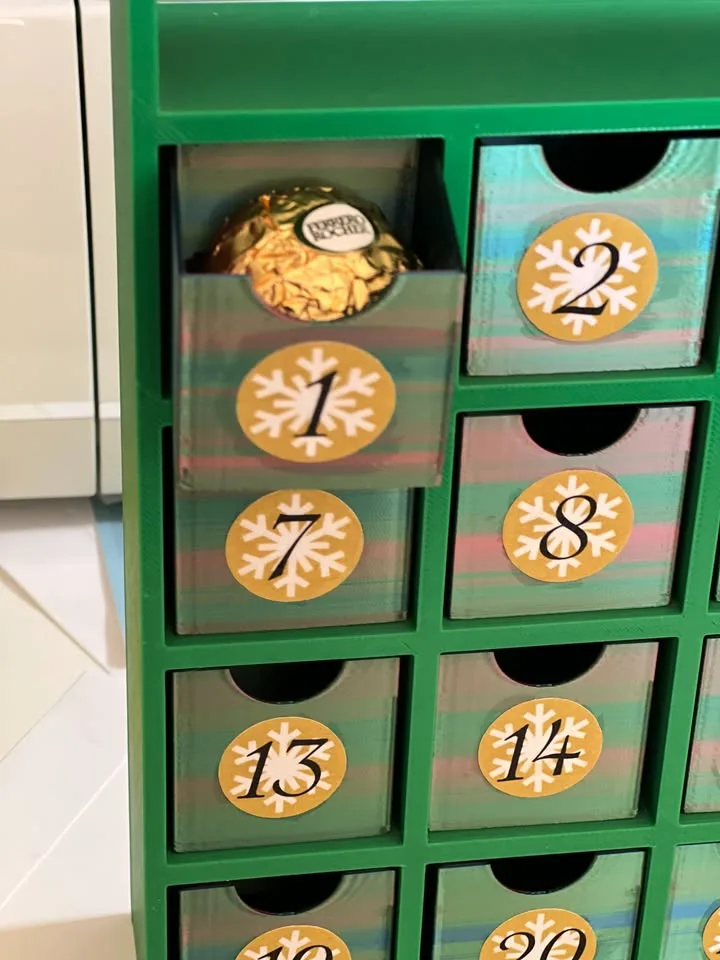 Fillable 3D Printed Advent Calendar image indicator(3)