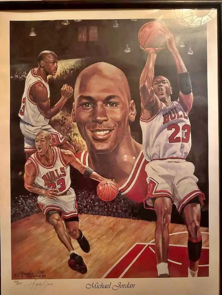 Michael Jordan signed print by artist thumbnail