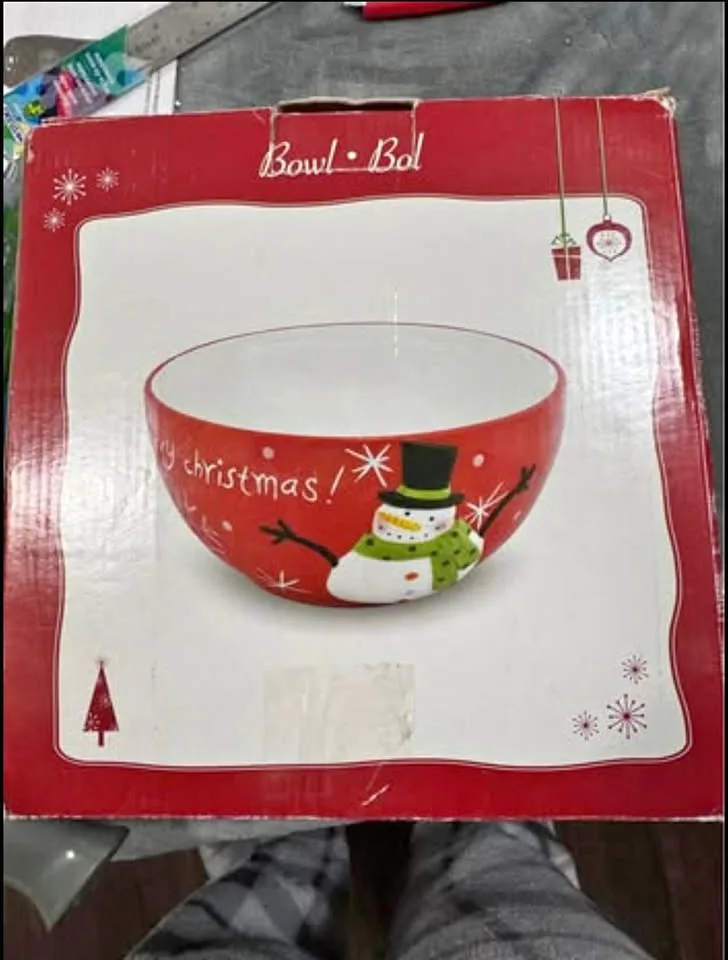 Snowman Christmas bowl thumbnail