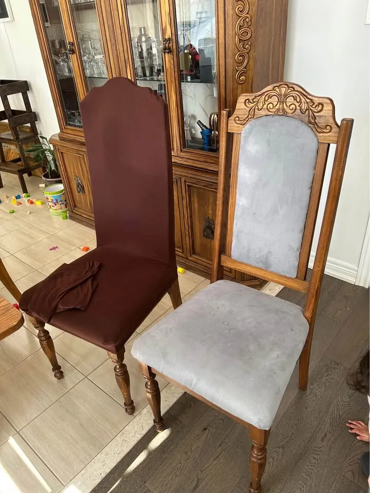 6 Brown Stretch Chair Covers image indicator(3)