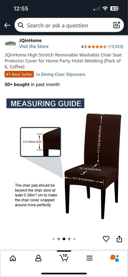 6 Brown Stretch Chair Covers image indicator(5)