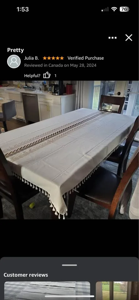 Beautiful Water Repellent Tablecloth, Good Quality Fabric image indicator(3)