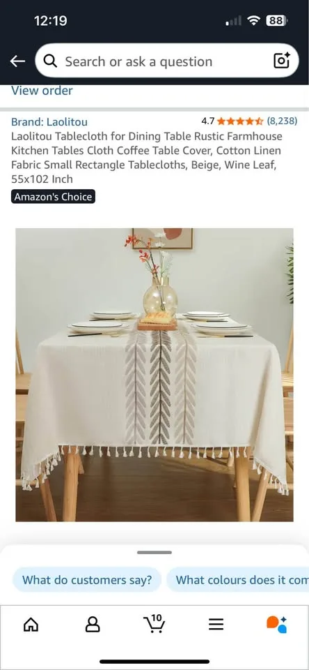 Beautiful Water Repellent Tablecloth, Good Quality Fabric image indicator(5)