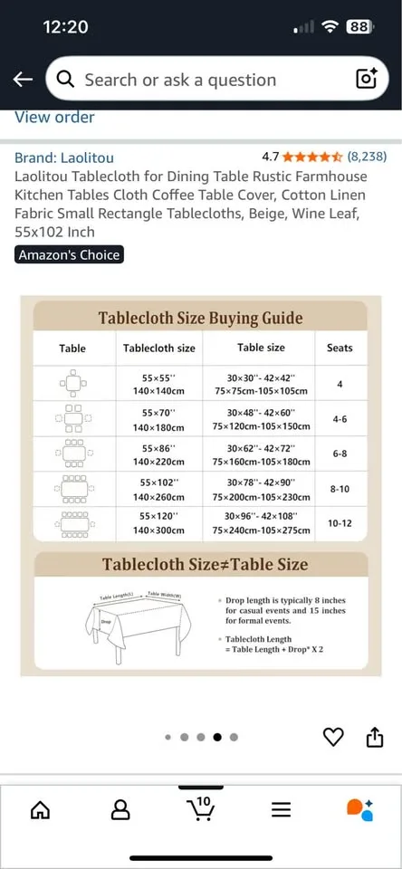 Beautiful Water Repellent Tablecloth, Good Quality Fabric image indicator(7)