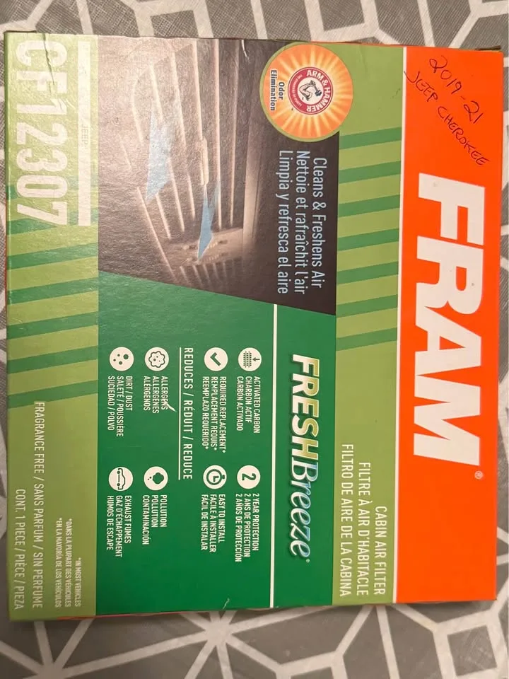Jeep Cherokee cabin filter thumbnail