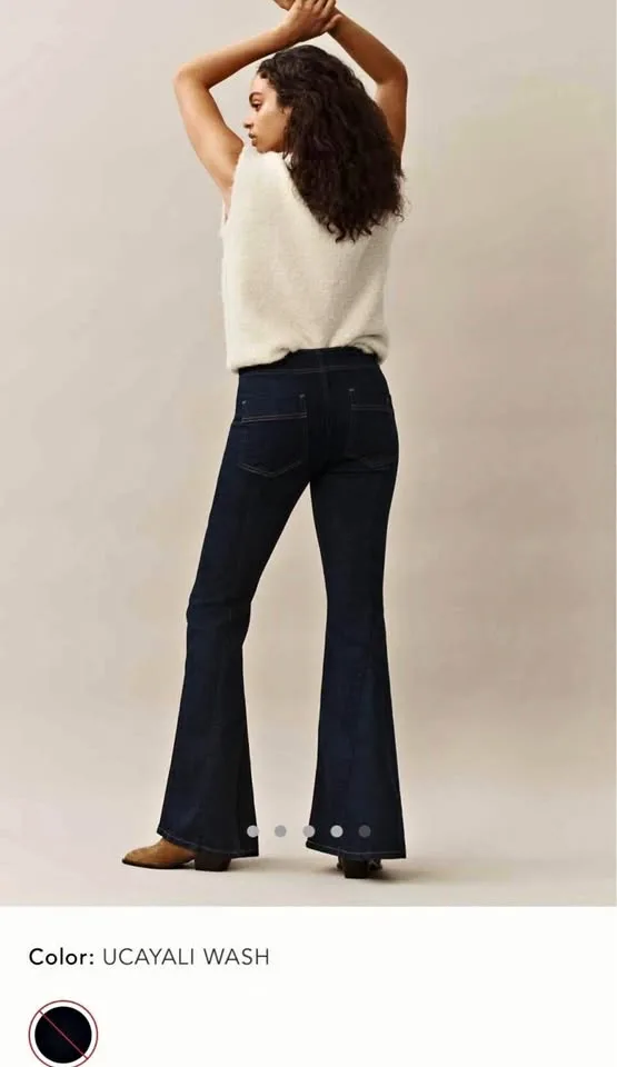 Anthologies Pilcro Puddle Mid-Rise Flare Jeans size 26