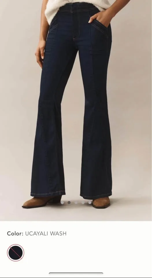 Anthologies Pilcro Puddle Mid-Rise Flare Jeans size 26 image indicator(3)