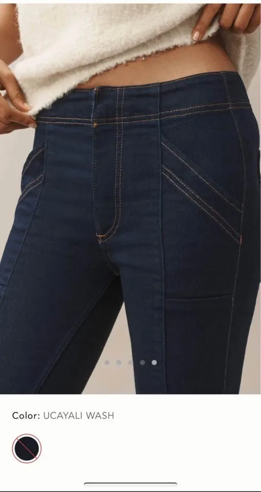 Anthologies Pilcro Puddle Mid-Rise Flare Jeans size 26 image indicator(5)