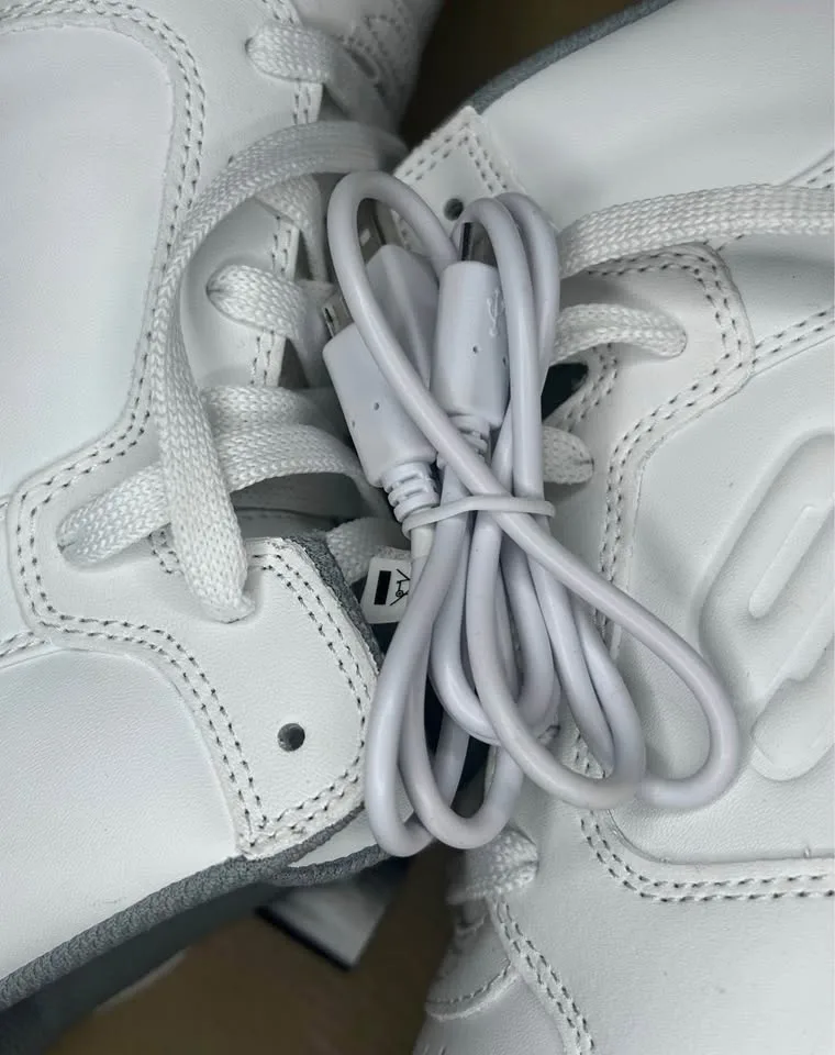 Skechers Energy Lights White Light Up High Top Shoe image indicator(5)