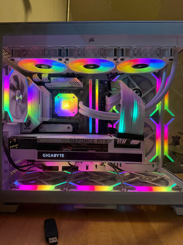 Gaming / Streaming PC White + RGB 3080 Ti (Beats 5060 Ti / 4070)