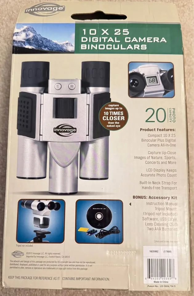 Innovage 10x25 Digital Camera Binoculars image indicator(2)