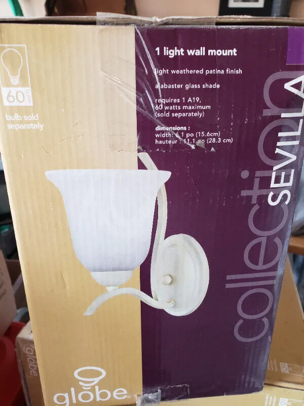 Wall sconce light by globe, Wall mount $20. image indicator(2)