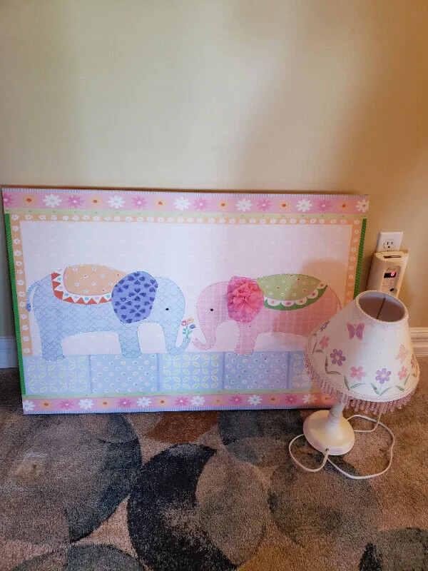 Pink Lamp for girls room thumbnail