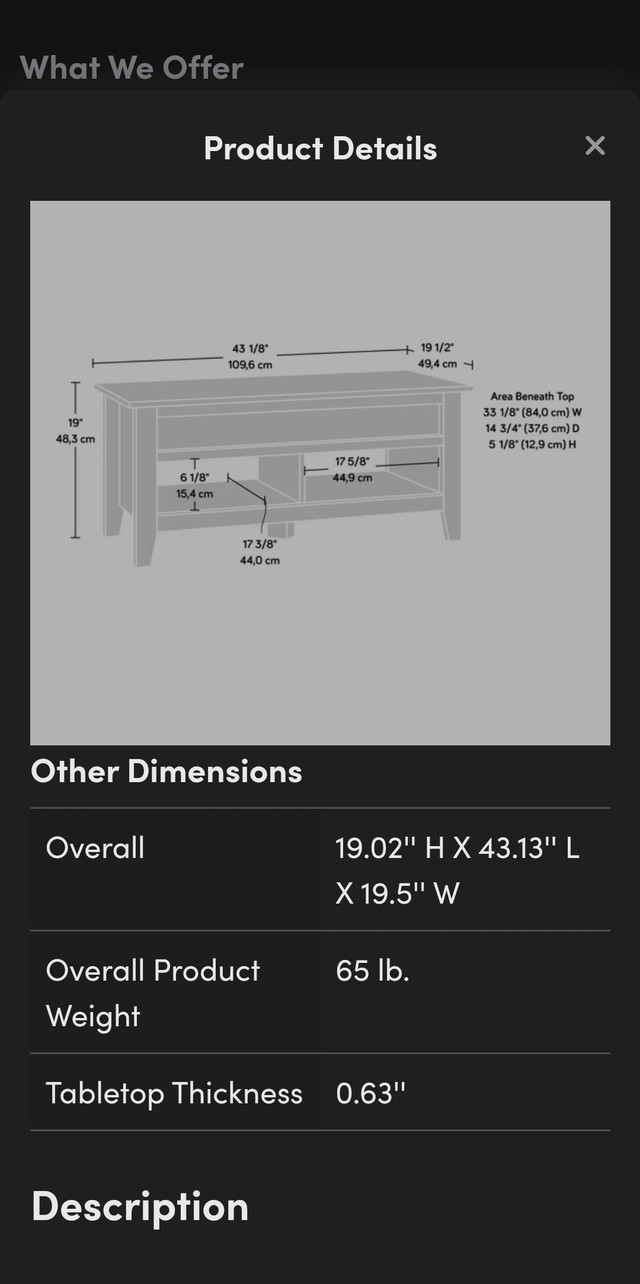 Coffee table. Lift top - photo 5
