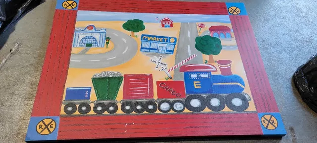 Canvas painting for boys room thumbnail