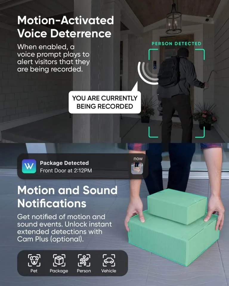 Wyze Duo Cam Smart Battery Doorbell with Chime image indicator(10)