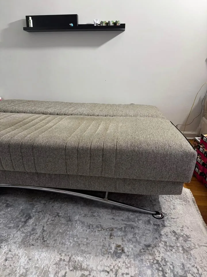 Grey sleeper sofa couch image indicator(7)