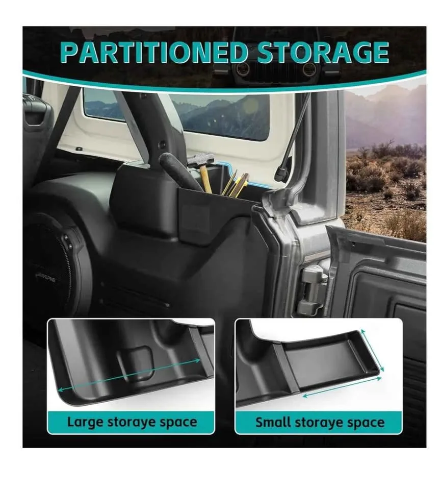 NEW Jeep Wrangler Rear Cargo Organizer image indicator(7)