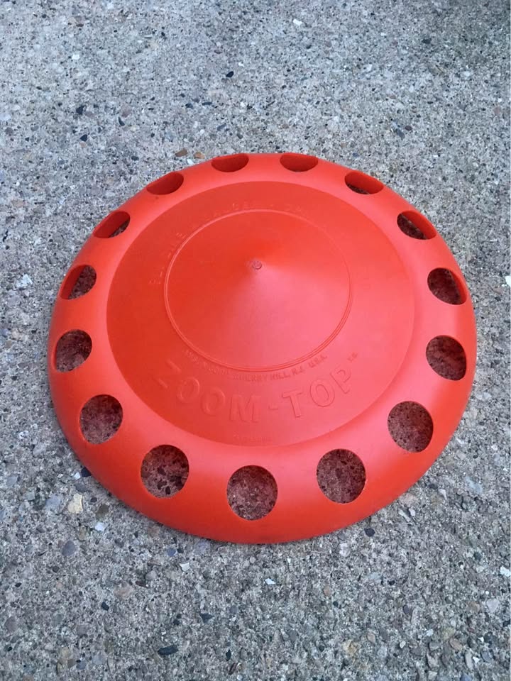 Vintage 1970s Red Zoom-Top Frisbee Toy